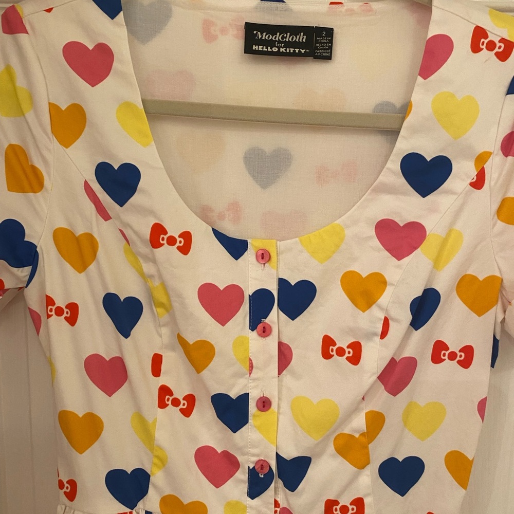 Modcloth X Hello Kitty Multicolored Swing Dress - image 4